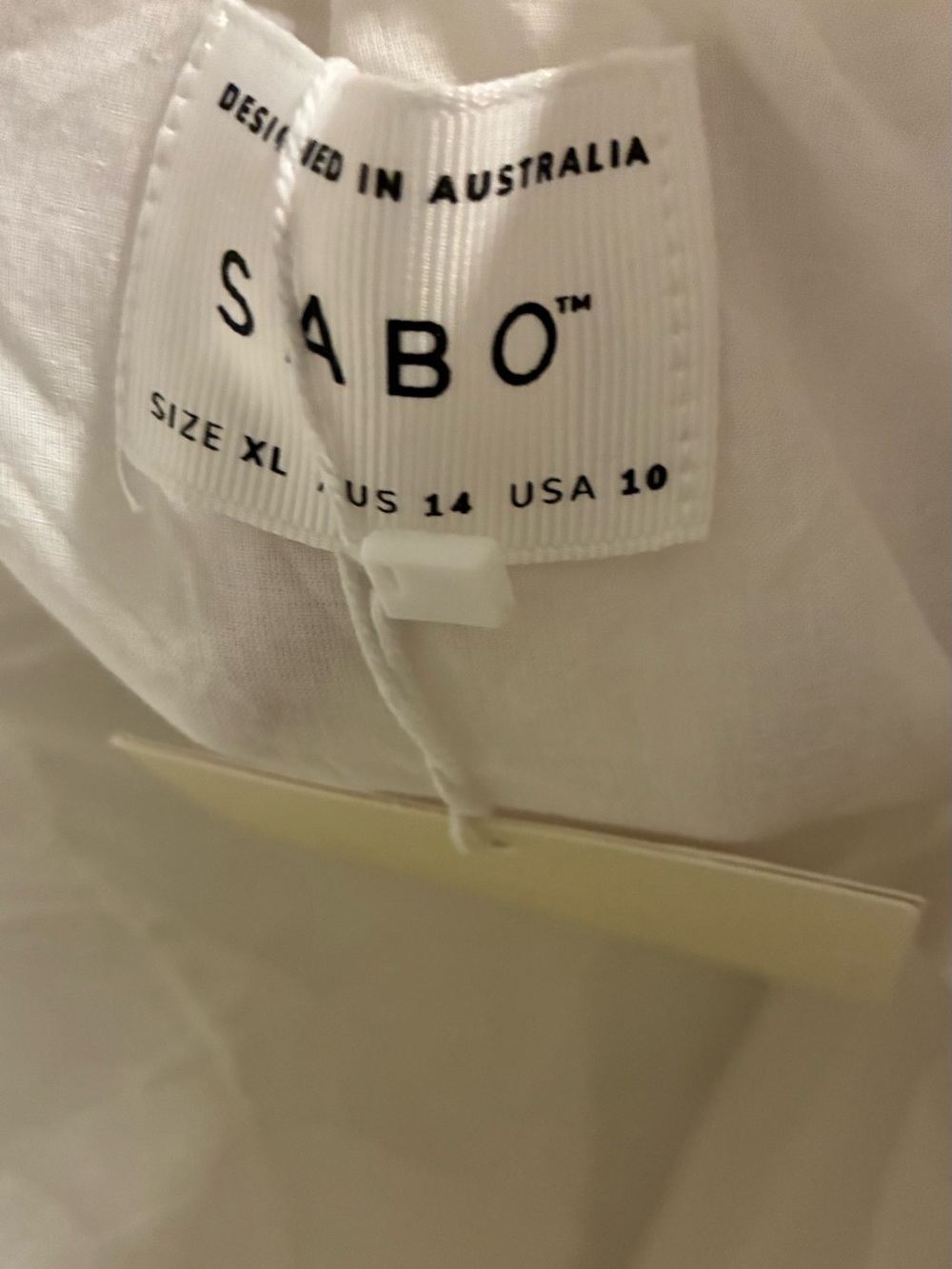 NWT SABO Keisha Dress White Sleeveless Flowy Maxi Rayon Cotton US Size 10 New! - Picture 7 of 8